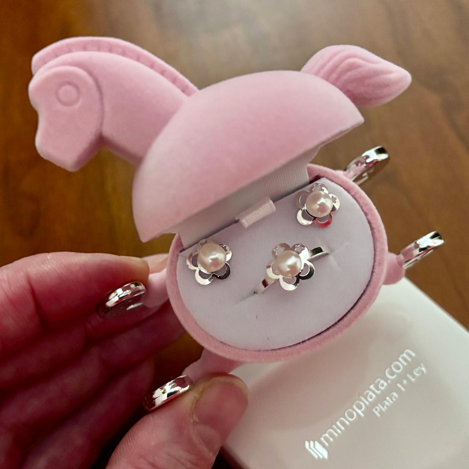 Escuche Caballito terciopelo rosa para Joyería 4